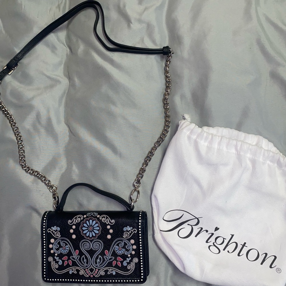 Brighton Floral Black Tote/Shoulder Bag